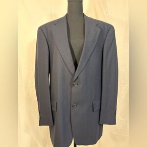 Tommy Hilfiger Men’s Dark Blue and Gray Checkered Sport Coat Size 40 Regular
